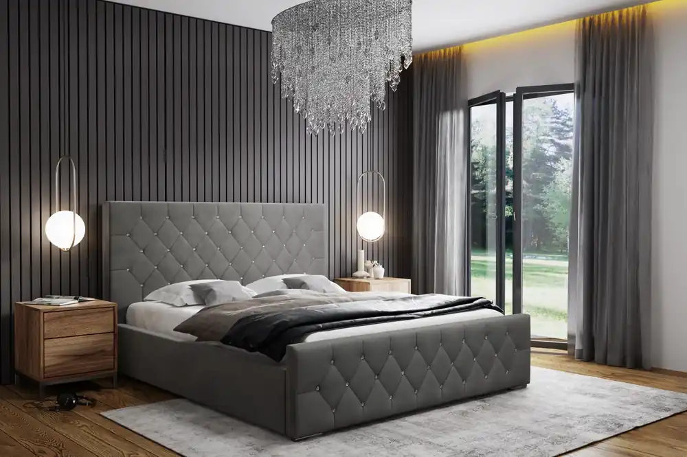 Postel MODEL 01 200x200 šedá - MAGIC VELVET 2217 Nová Kolekce