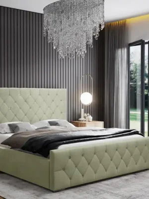 Časově Omezené Postel MODEL 01 200x200 světlezelená - MAGIC VELVET 2227