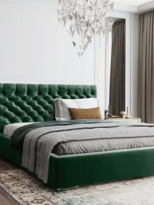 Akce Postel MODEL 03 200x200 zelená - MAGIC VELVET 2225