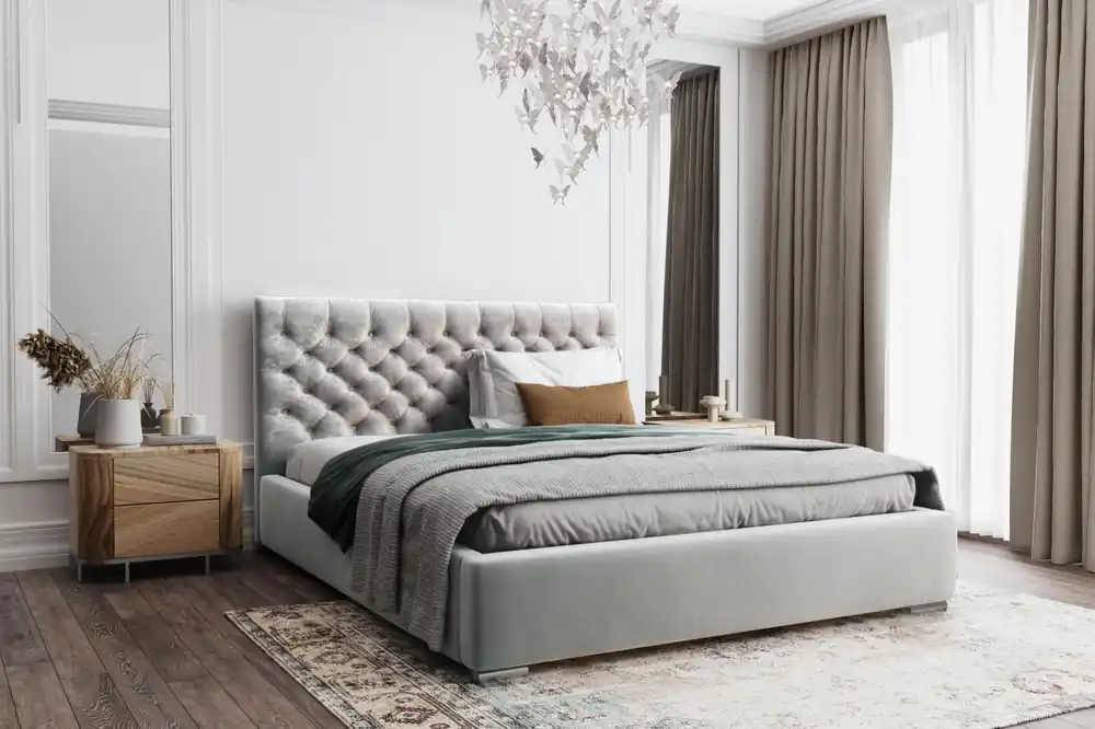Postel MODEL 03 200x200 šedá - MAGIC VELVET 2240 Super Cena