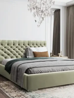 Postel MODEL 03 200x200 světlezelená - MAGIC VELVET 2243 Časově Omezené