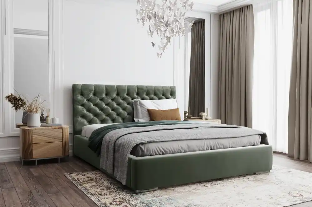 Kup Teď Postel MODEL 03 200x200 olivově zelená - MAGIC VELVET 2295