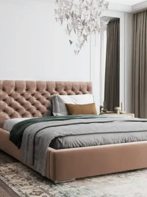 Postel MODEL 03 200x200 béžová - MAGIC VELVET 2257 Levný