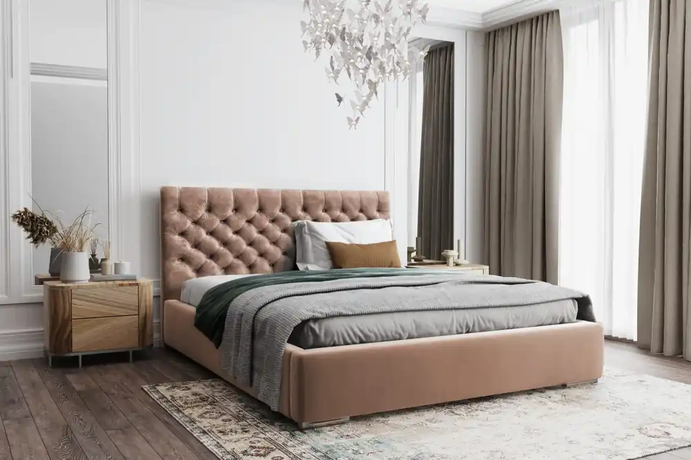 Postel MODEL 03 200x200 béžová - MAGIC VELVET 2257 Levný