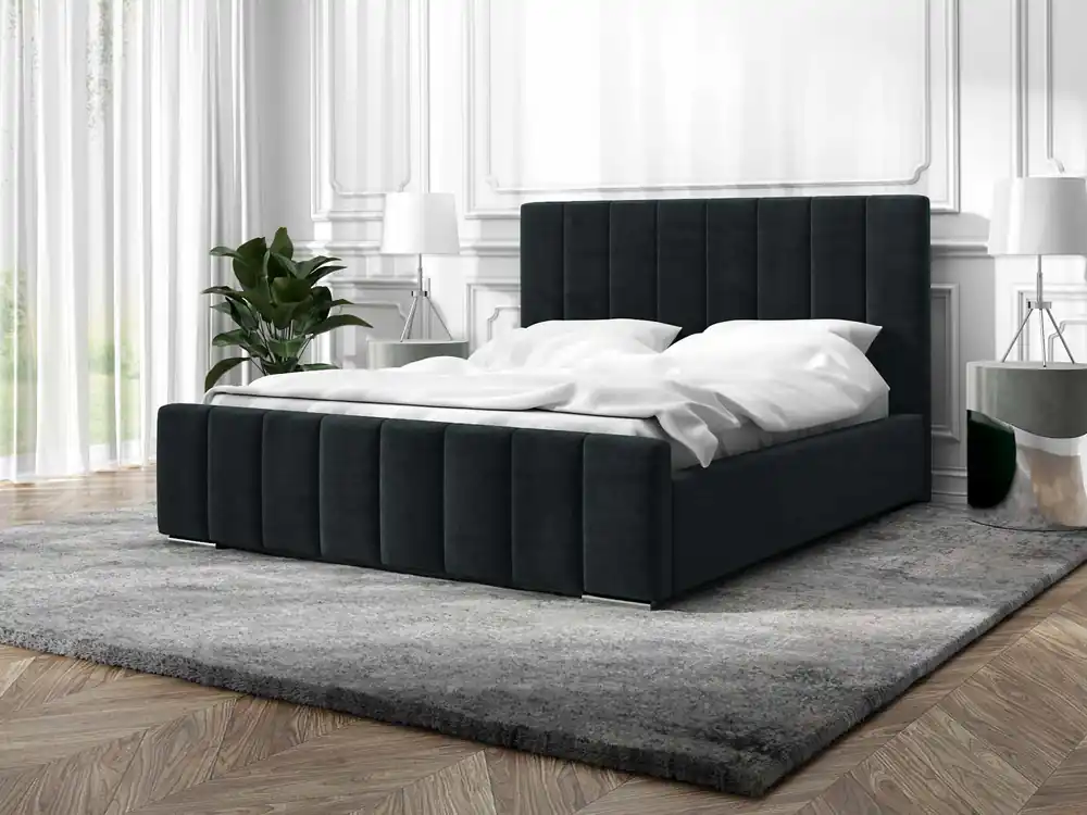 Postel MODEL 12 120x200 černá - MAGIC VELVET 2219 Must-Have