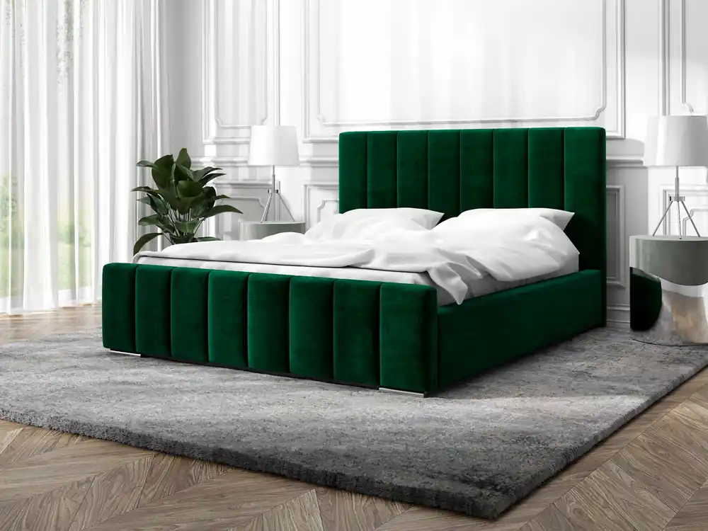 Nová Kolekce Postel MODEL 12 120x200 zelená - MAGIC VELVET 2225