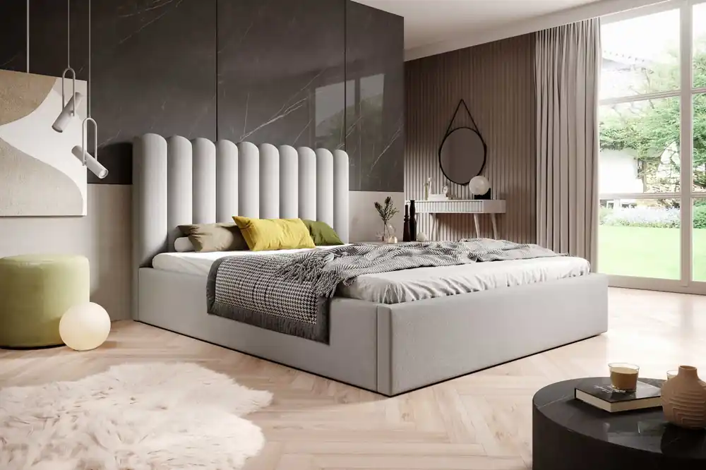 Omezená Nabídka Postel MODEL 13 120x200 světlešedá - MAGIC VELVET 2240