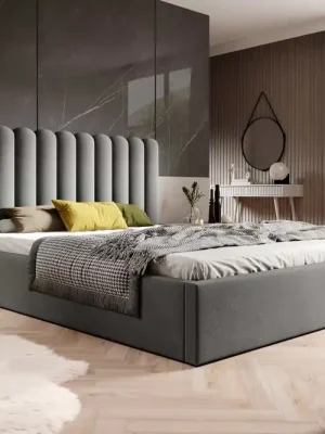 Speciální Cena Postel MODEL 13 160x200 šedá - MAGIC VELVET 2217