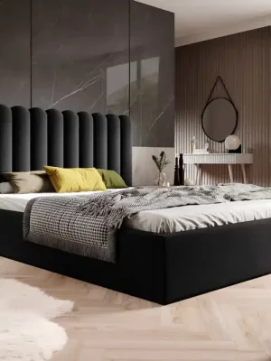 Postel MODEL 13 160x200 černá - MAGIC VELVET 2219 Vysoce Kvalitní