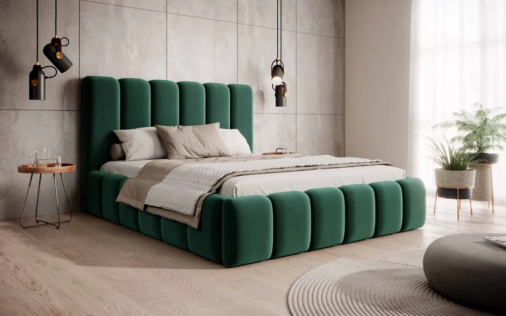 Postel MODEL 14 140x200 zelená - MONOLITH 37 Rychlé Dodání