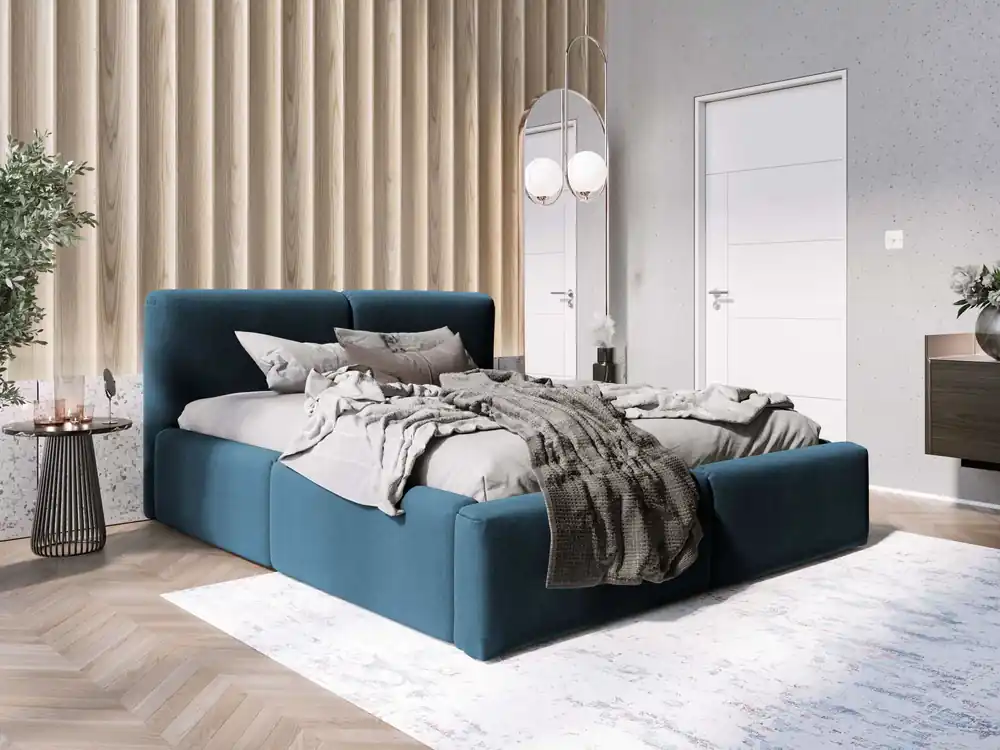 Vrácení Zdarma Postel MODEL 18 180x200 modrá - OTTAWA 18