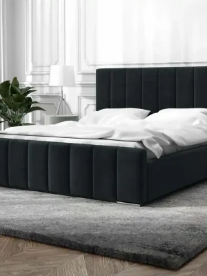 Sezónní Sleva Postel MODEL 12 200x200 černá - MAGIC VELVET 2219