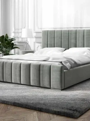 Vrácení Zdarma Postel MODEL 12 200x200 šedá - MAGIC VELVET 2241