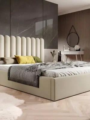 Postel MODEL 13 200x200 béžová - MAGIC VELVET 2201 Autentický