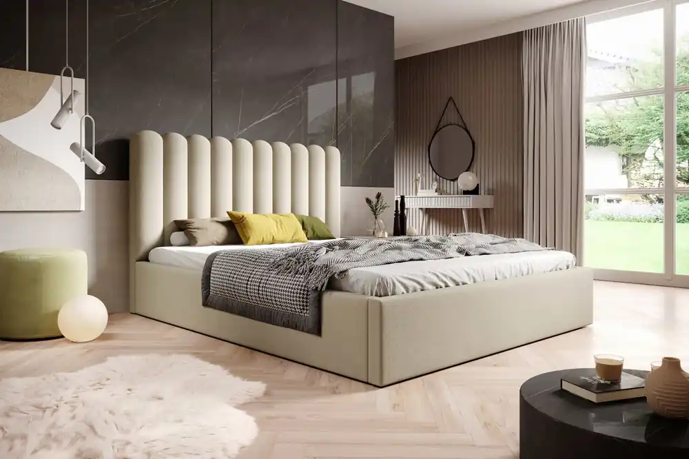 Postel MODEL 13 200x200 béžová - MAGIC VELVET 2201 Autentický