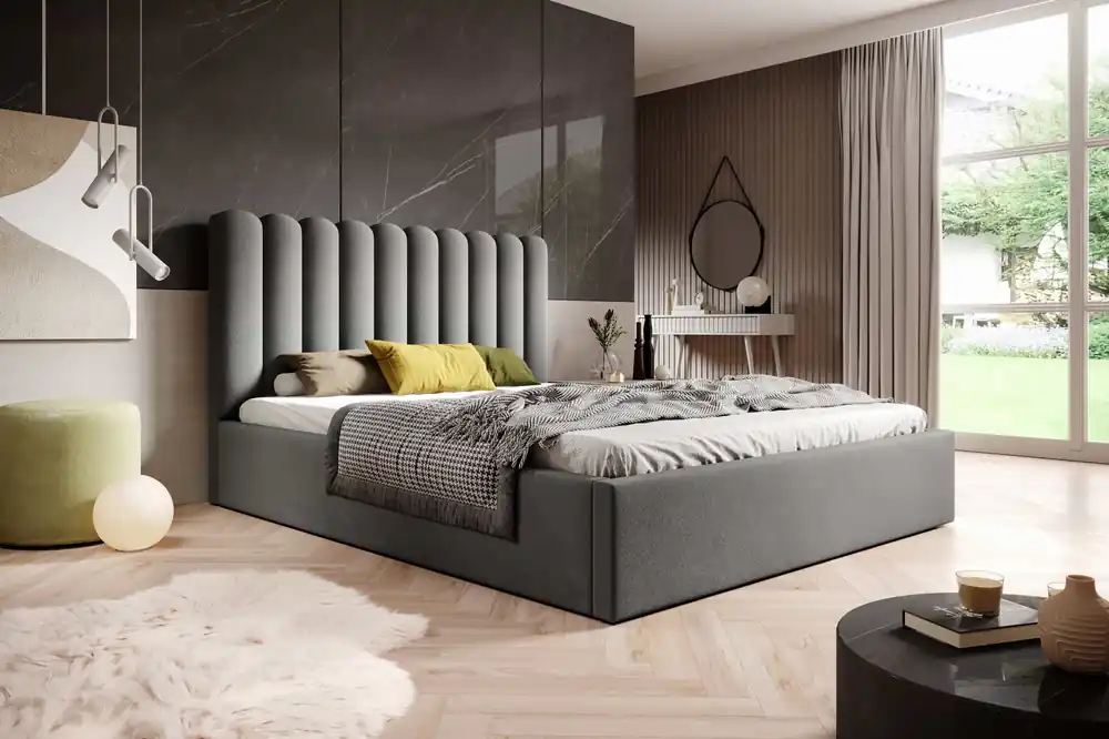 Postel MODEL 13 200x200 šedá - MAGIC VELVET 2217 Víkendová Akce