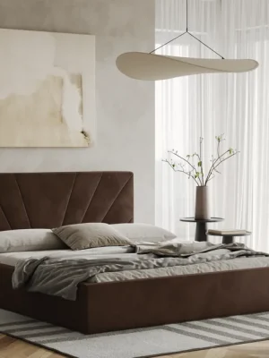 Bezpečná Platba Postel LATINA 160x200 hnědá s úložným prostorem