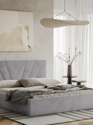 Horká Nabídka Postel LATINA 160x200 světlešedá s úložným prostorem