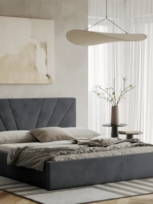 Finální Výprodej Postel LATINA 180x200 tmavěšedá s úložným prostorem