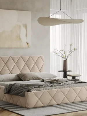 Top Prodej Postel LUKA 180x200 béžová s úložným prostorem