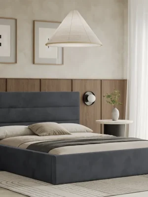 Ihned K Objednání Postel LIVO 160x200 tmavěšedá s úložným prostorem