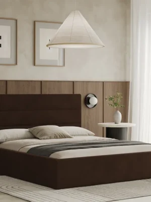 Bezpečná Platba Postel LIVO 160x200 hnědá s úložným prostorem