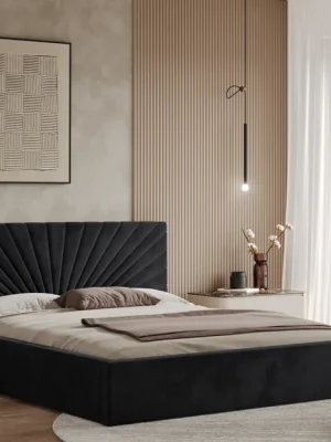 Výhodná Nabídka Postel BACOLI 180x200 černá s úložným prostorem