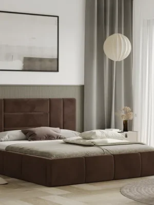 Aktuální Postel MILANO 140x200 hnědá s úložným prostorem