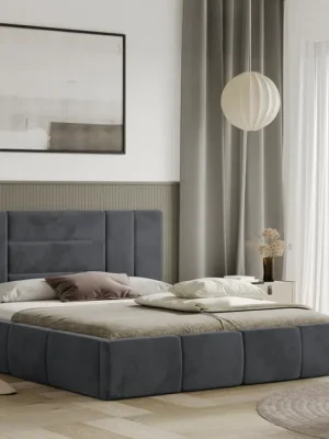 Vrácení Zdarma Postel MILANO 180x200 tmavěšedá s úložným prostorem