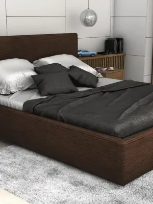 Speciální Cena Postel LINCOLN 180x200 tmavěhnědá s úložným prostorem - manšestr - LINCOLN 29