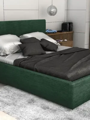 Horká Nabídka Postel LINCOLN 180x200 tmavězelená s úložným prostorem - manšestr - LINCOLN 39