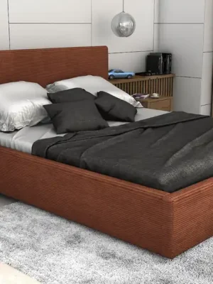 Postel LINCOLN 180x200 rudá s úložným prostorem - manšestr - LINCOLN 52 Objednat Nyní