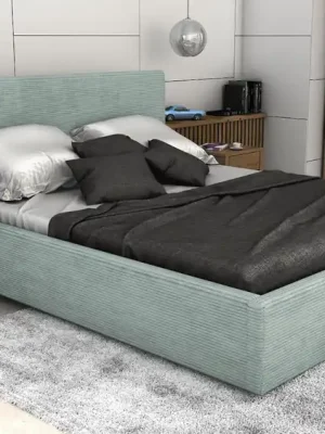 Postel LINCOLN 180x200 zelená s úložným prostorem - manšestr - LINCOLN 72 Must-Have