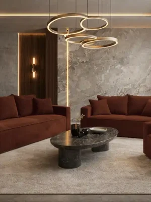 Speciální Cena Sedací souprava FIRE 3+2+1 - rudá - manšestr - LINCOLN 52