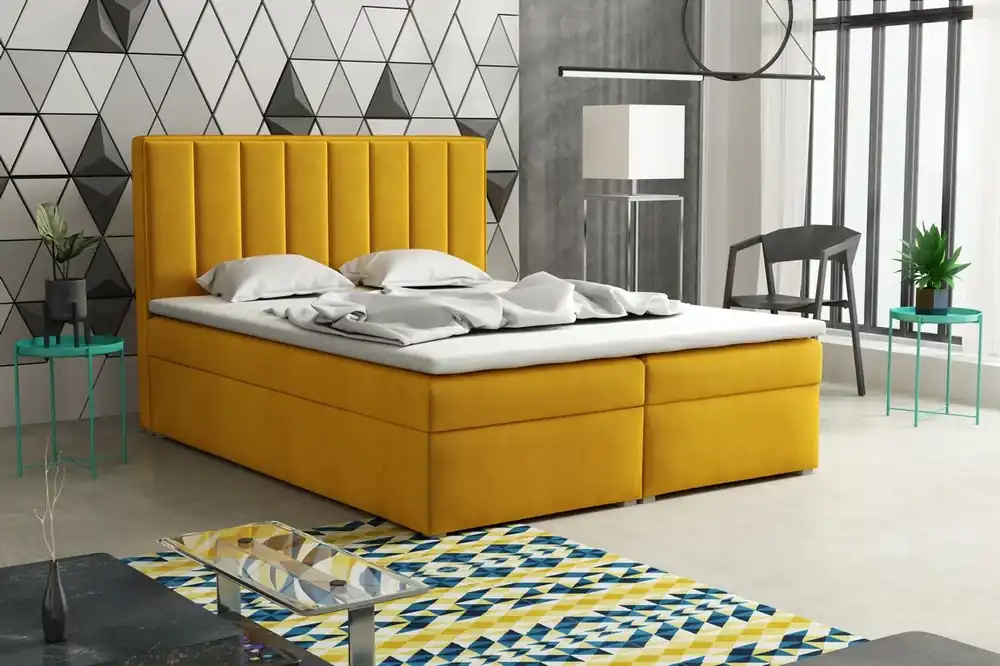 Postel s matrací s ÚP LUCINI BOX 140x200 výběr látek Ověřený