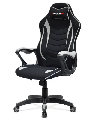 Akční Cena Herní křeslo, houpací mechanismus, stříbrná látka, KA-G408 GREY