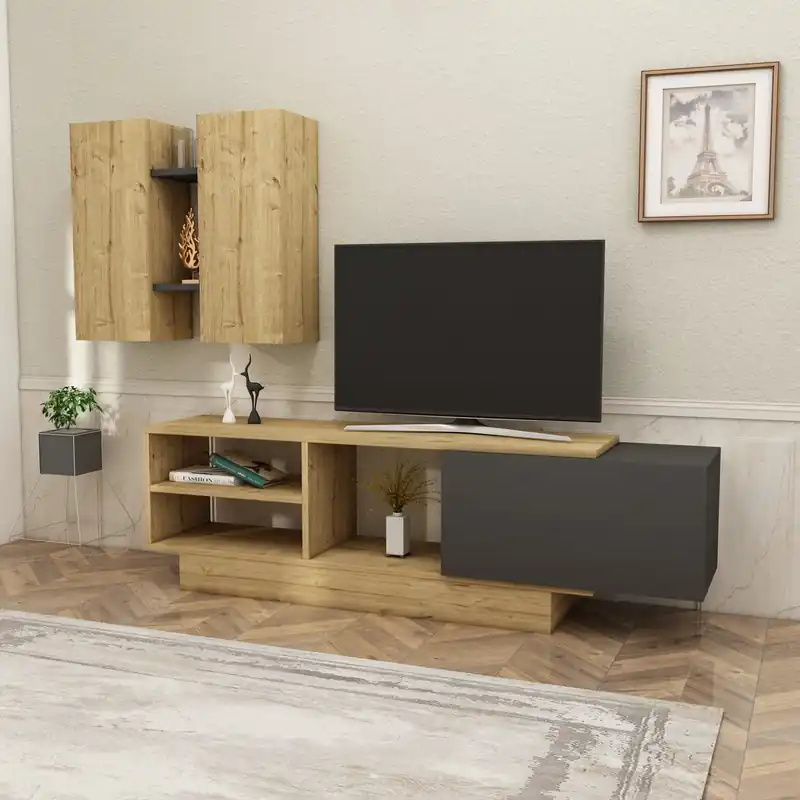 VAVDOS obývací stěna, dub / antracit Nejprodávanější