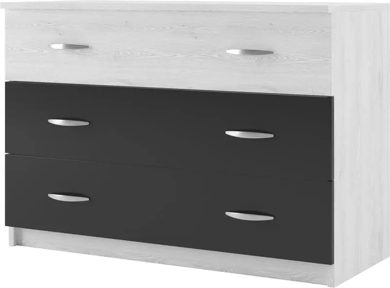 Bezpečná Platba ESSEX zásuvková komoda, antracit/light artwood