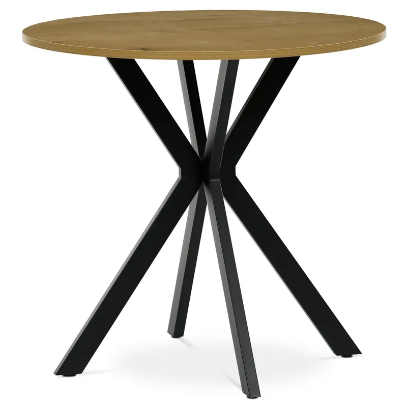 Akční Nabídka Kulatý jídelní stůl 80x80cm, mdf, divoký dub, HT-F4108 OAK