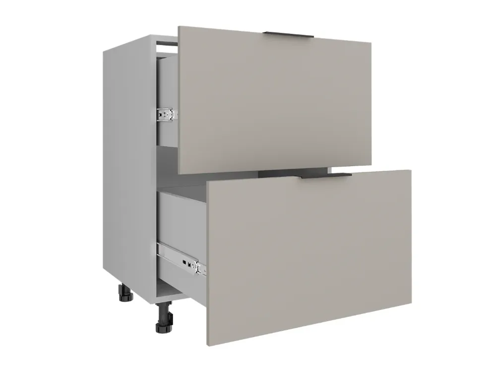 KRAFTY, kuchyňská dolní zásuvková skříňka 70 cm, korpus dub sonoma, dvířka grafit Ověřený