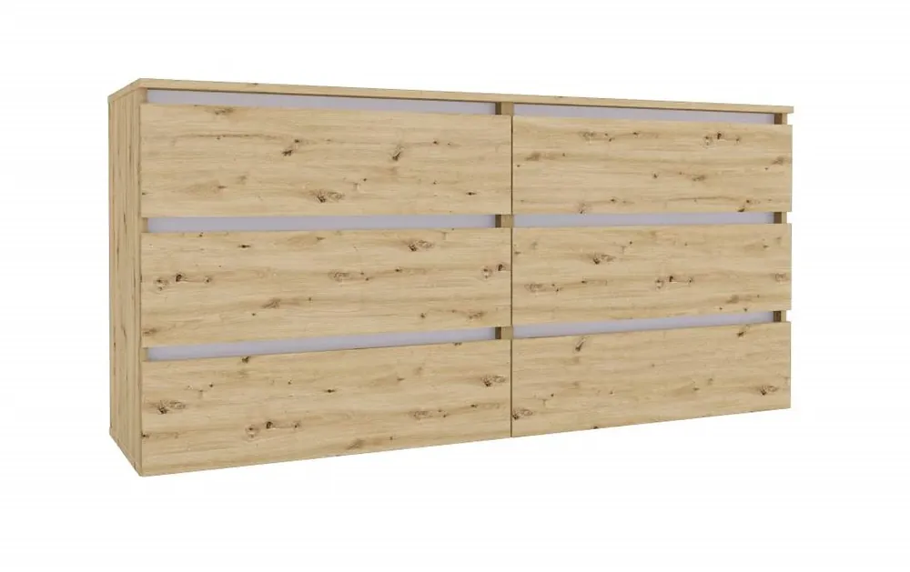 Levný IDEA šuplíková komoda 1600, Oak Artisan / Nimfea alba