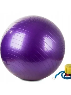 Fitness míč s pumpou - fialový Nová Kolekce