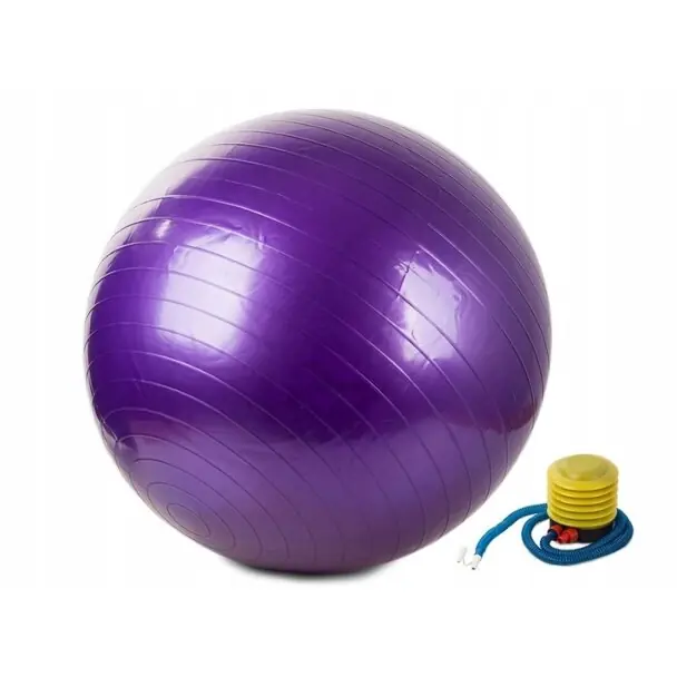 Fitness míč s pumpou - fialový Nová Kolekce
