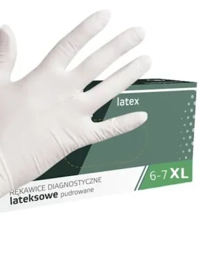 Vyšetřovací rukavice jednorázové latexové s pudrem XL - 100ks Přímo Od Výrobce