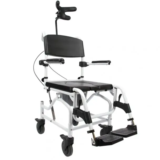 Toaletní WC křeslo polohovatelné na kolečkách s opěrkou TILT - šířka 45 / 50 cm Originální