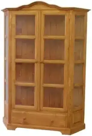 Značkový Dřevěná vitrína dvojitá 00702