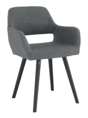 Víkendová Akce Designové křeslo GODRIC - tmavě šedá / černá