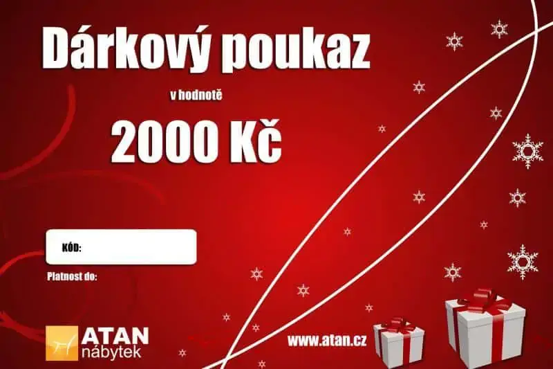 Sezónní Sleva Vánoční dárkový poukaz v hodnotě 2000 Kč