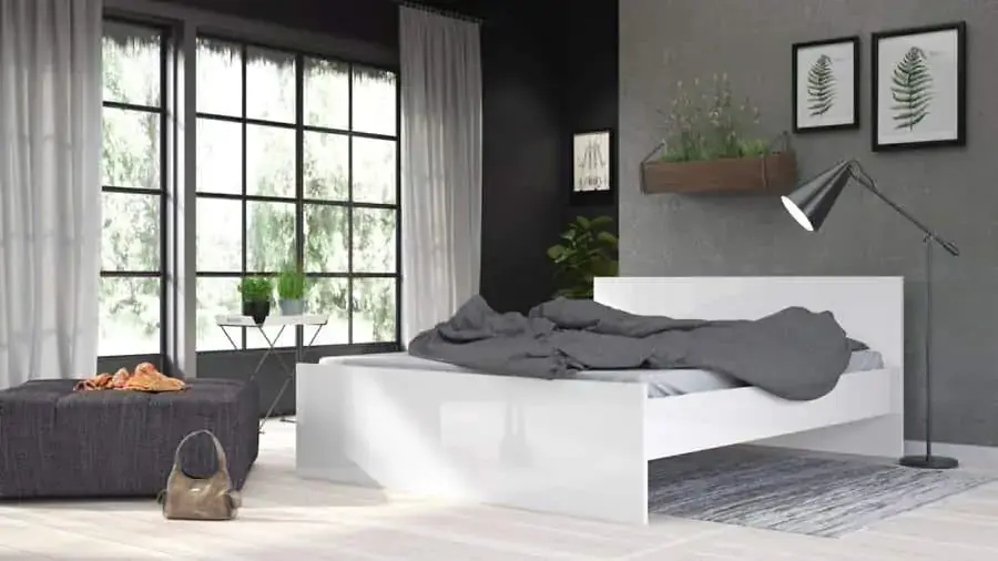 Pouze Dnes Postel Simplicity 213 160x200 cm bílý lesk