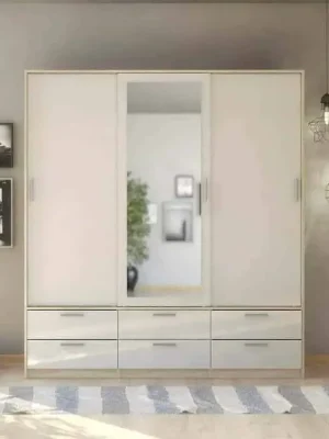 Sleva Skříň Lincoln 320 oak/bílý lesk
